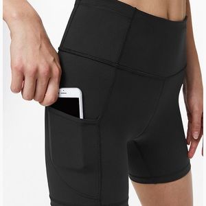 LULULEMON fast and free 6” black shorts
